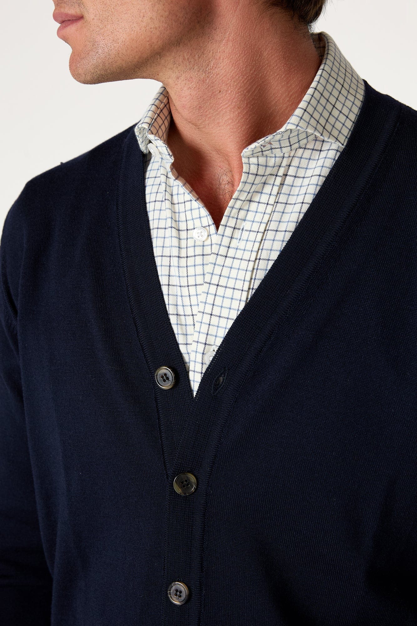 The Cardigan Merino Azul Marino-4