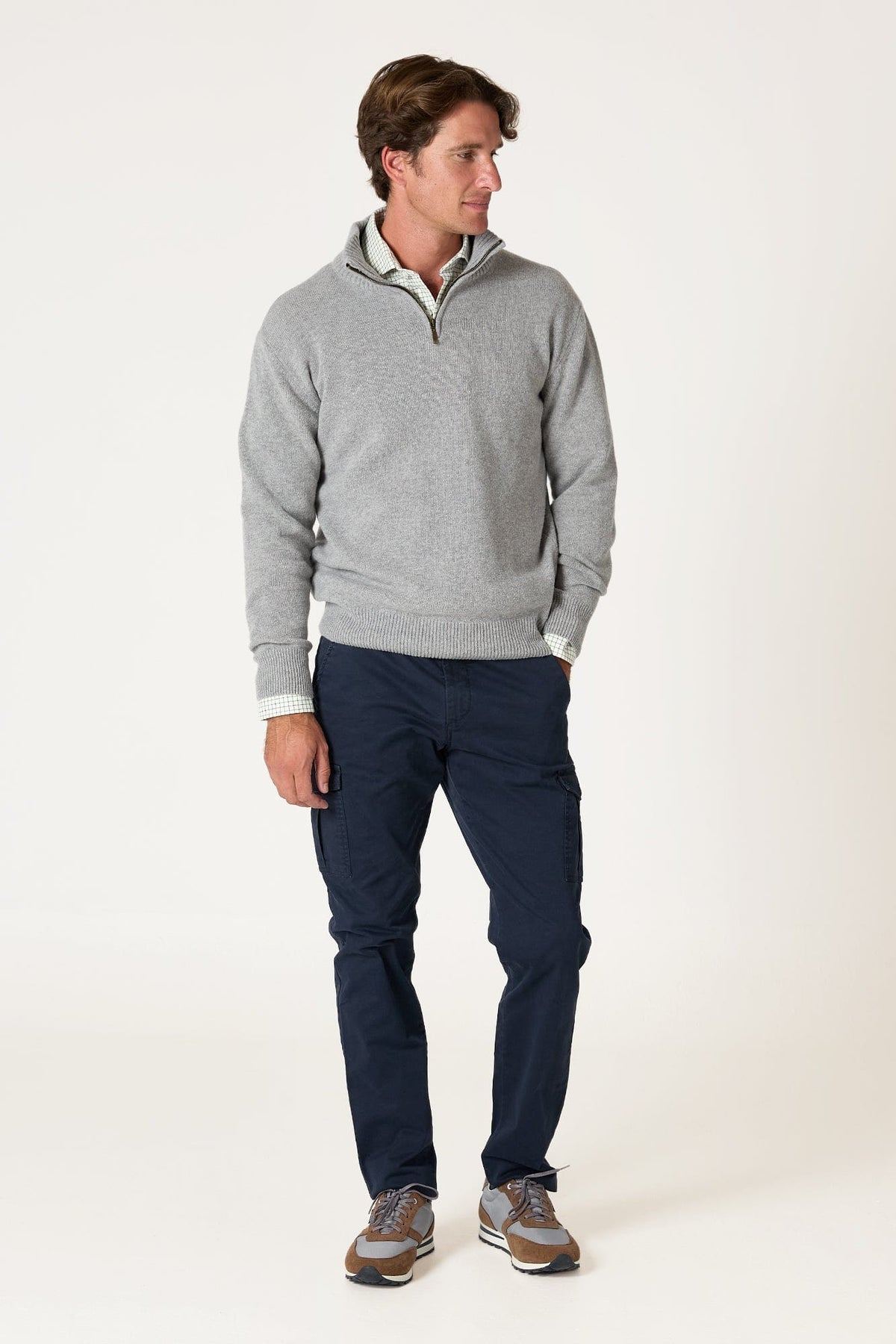 The Lambswool Halfzip Gris Huesca-1