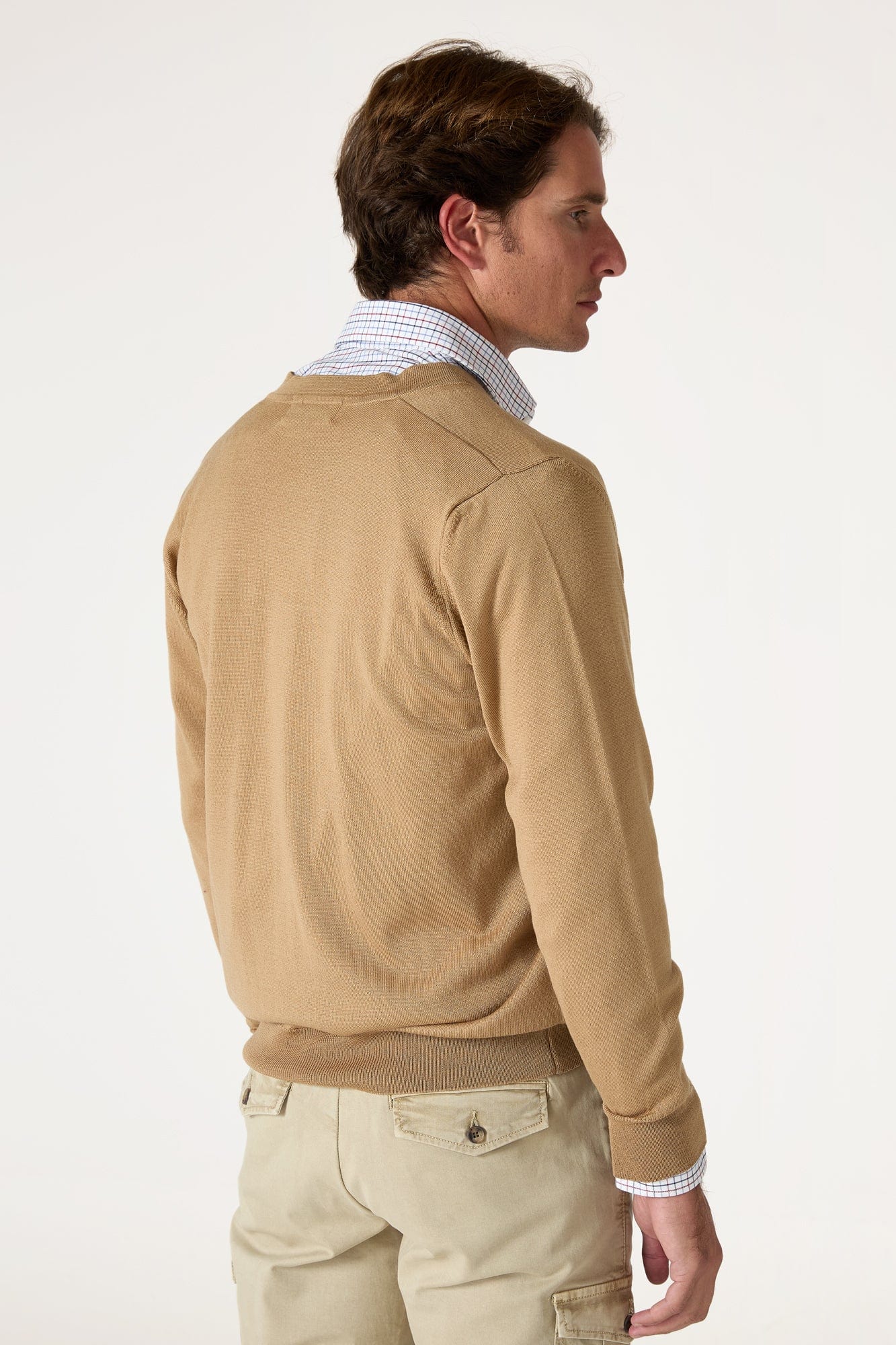 The Cardigan Merino Beige Campos-zoom-3