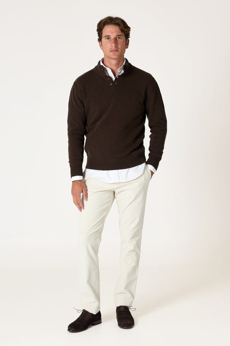The Lambswool Botones Marron Monegros-zoom-