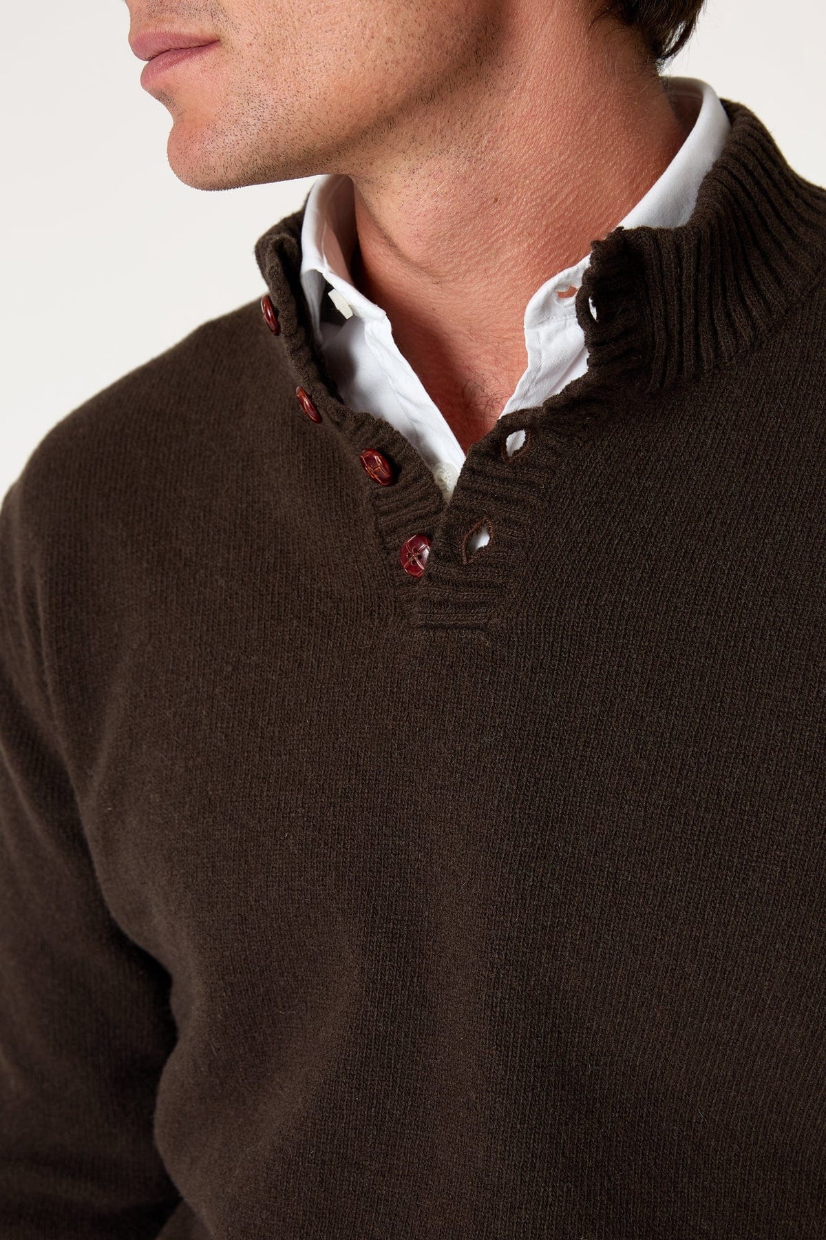 The Lambswool Botones Marron Monegros-zoom-3
