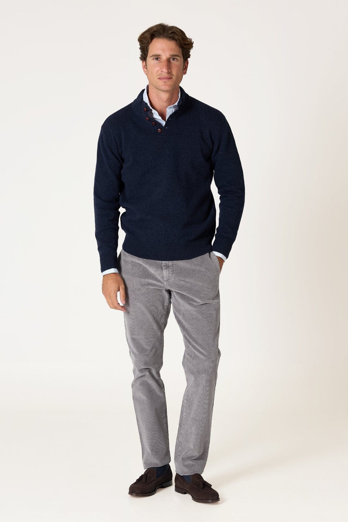 The Lambswool Botones Azul Marino-zoom-1