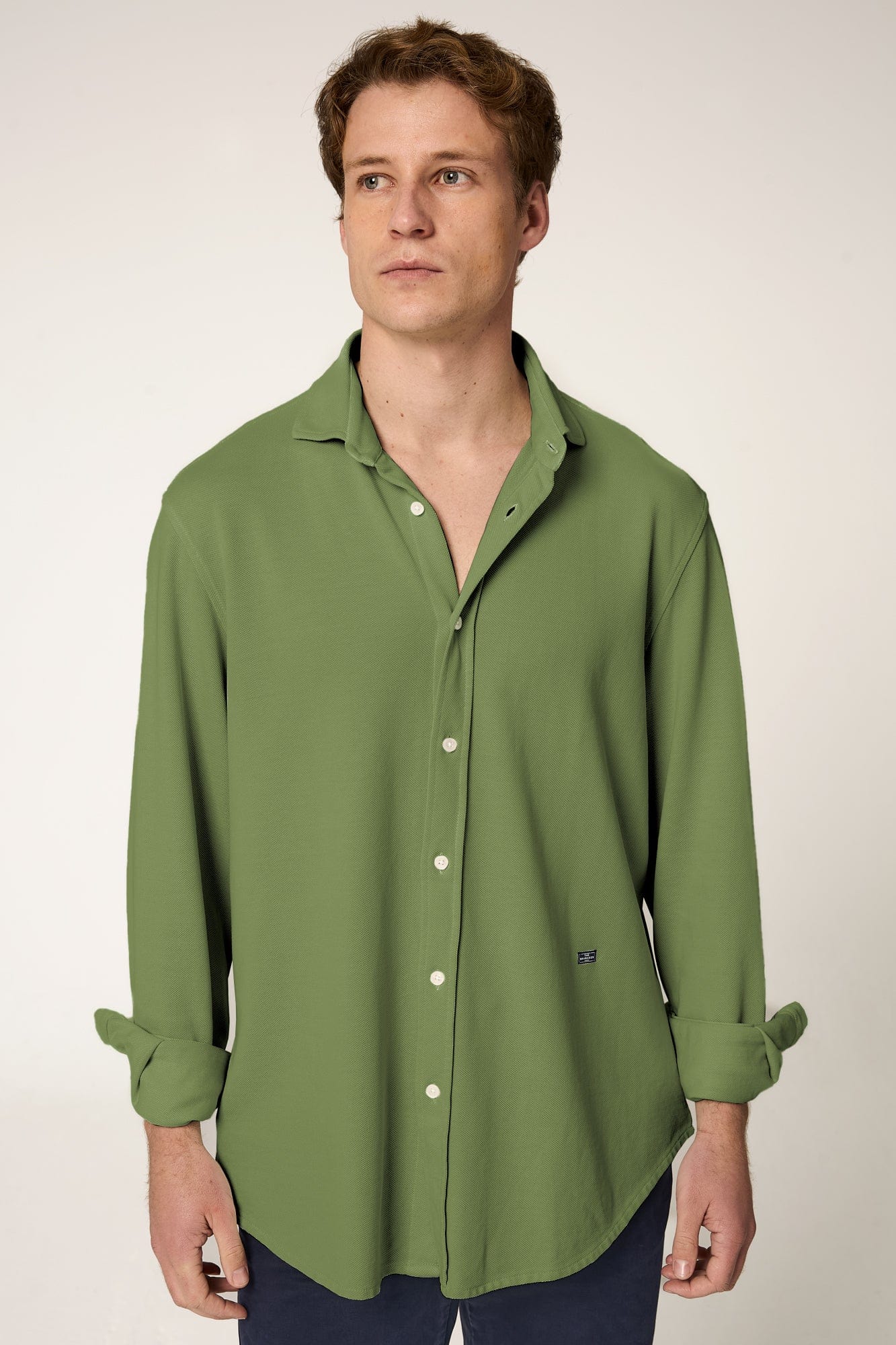 The Cotton Camisa Verde Navarra