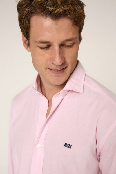 The Cotton Linen Camisa Rosa Zarza