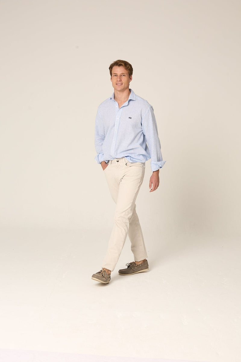 The Cotton Raya Azul Claro Horizontal-zoom-