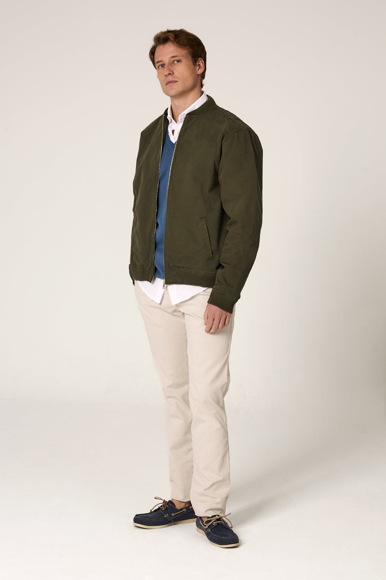 The Bomber Canvas Verde Pino