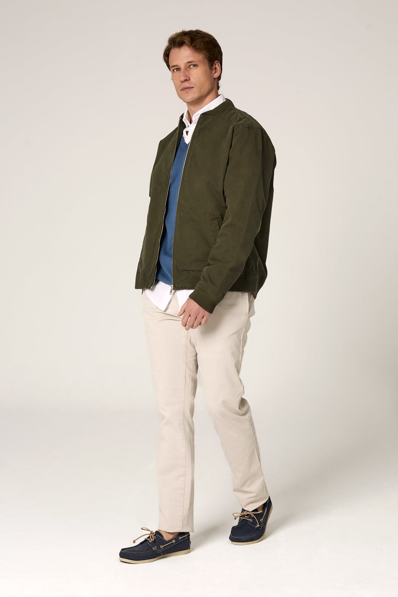 The Bomber Canvas Verde Pino-zoom-3
