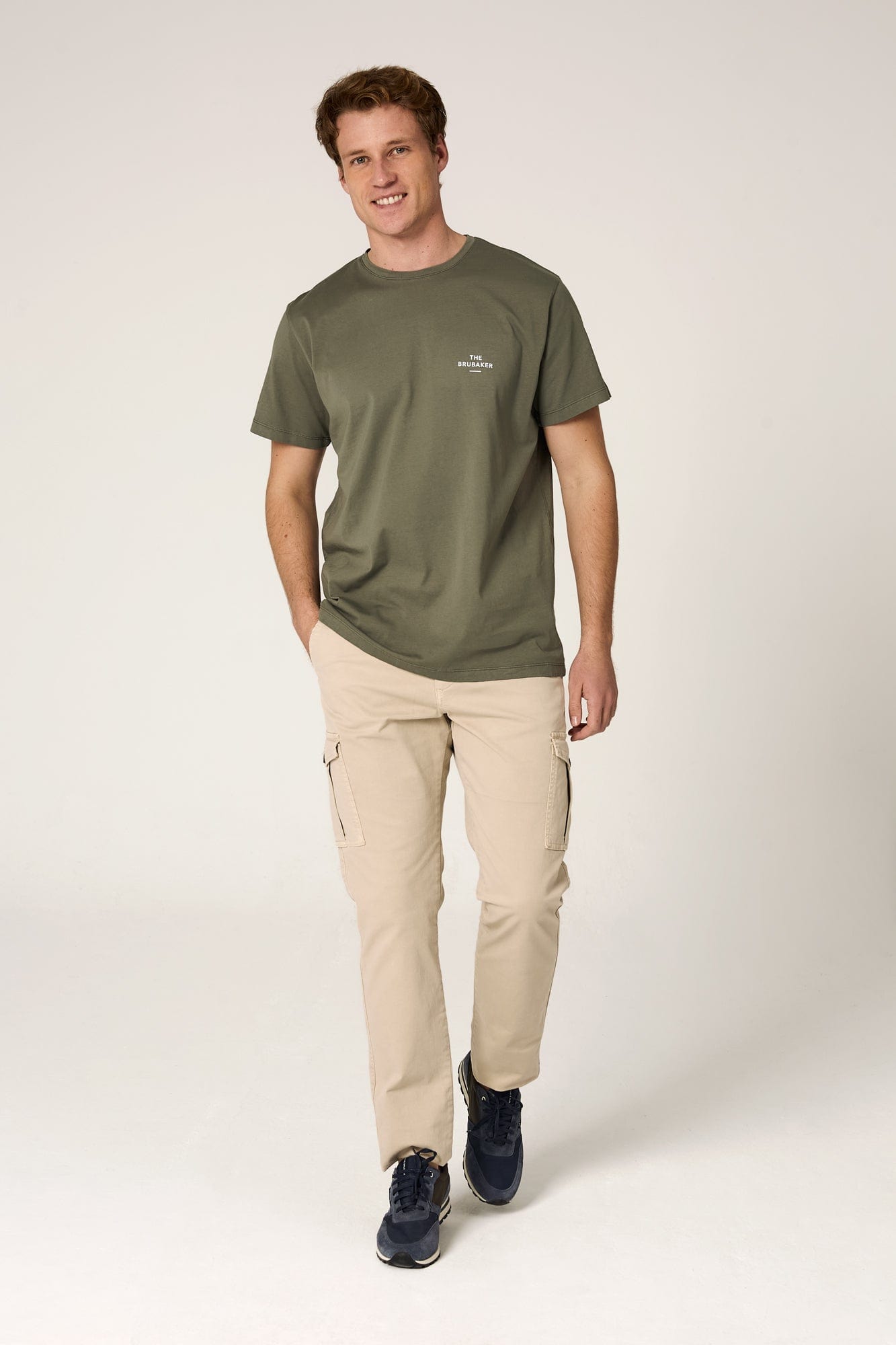 The Cotton T Shirt Verde Khaki-zoom-1
