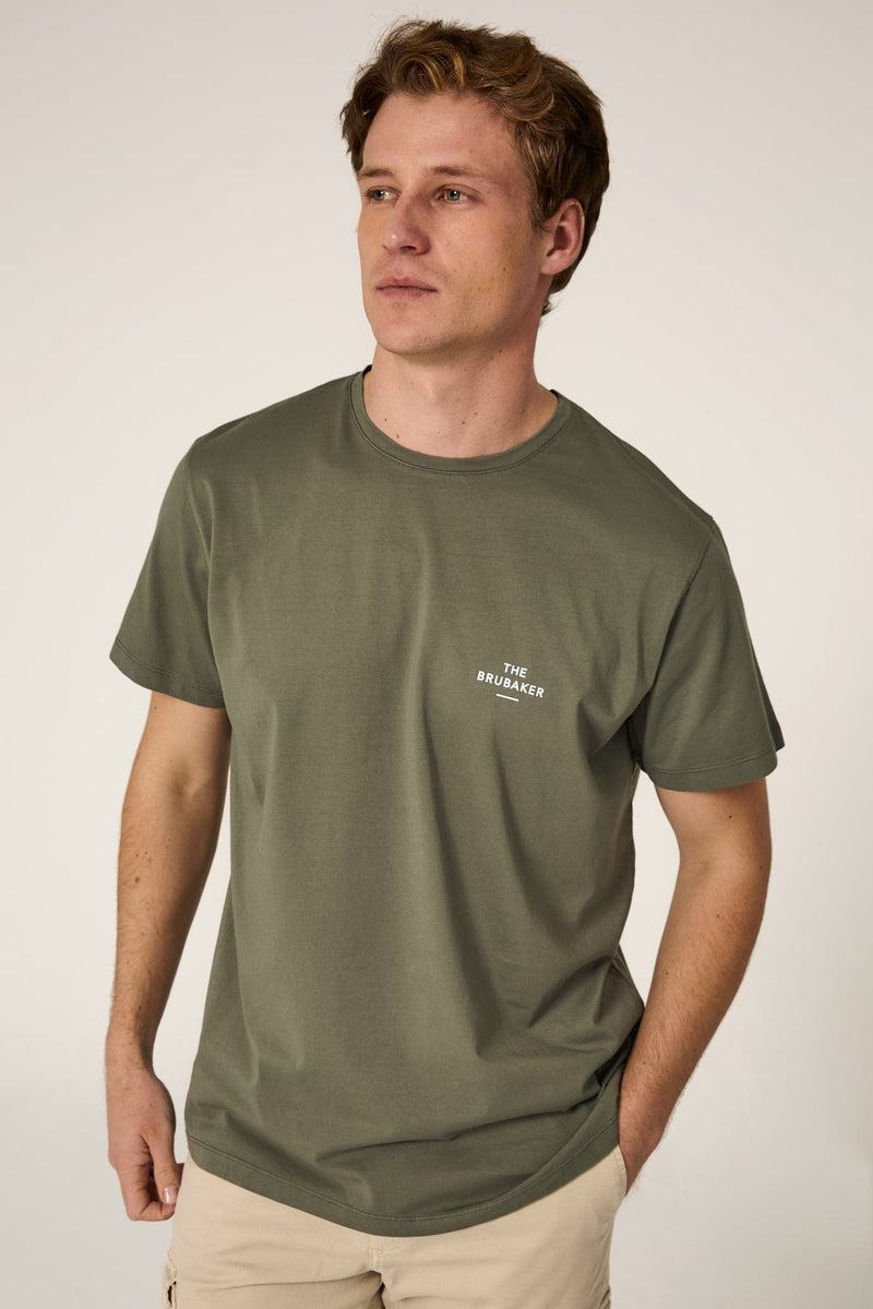 The Cotton T Shirt Verde Khaki-zoom-