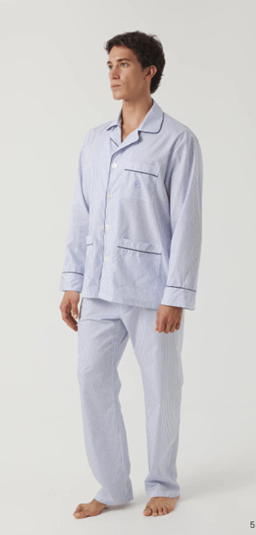 The Pijama Rayas Detalle Negro