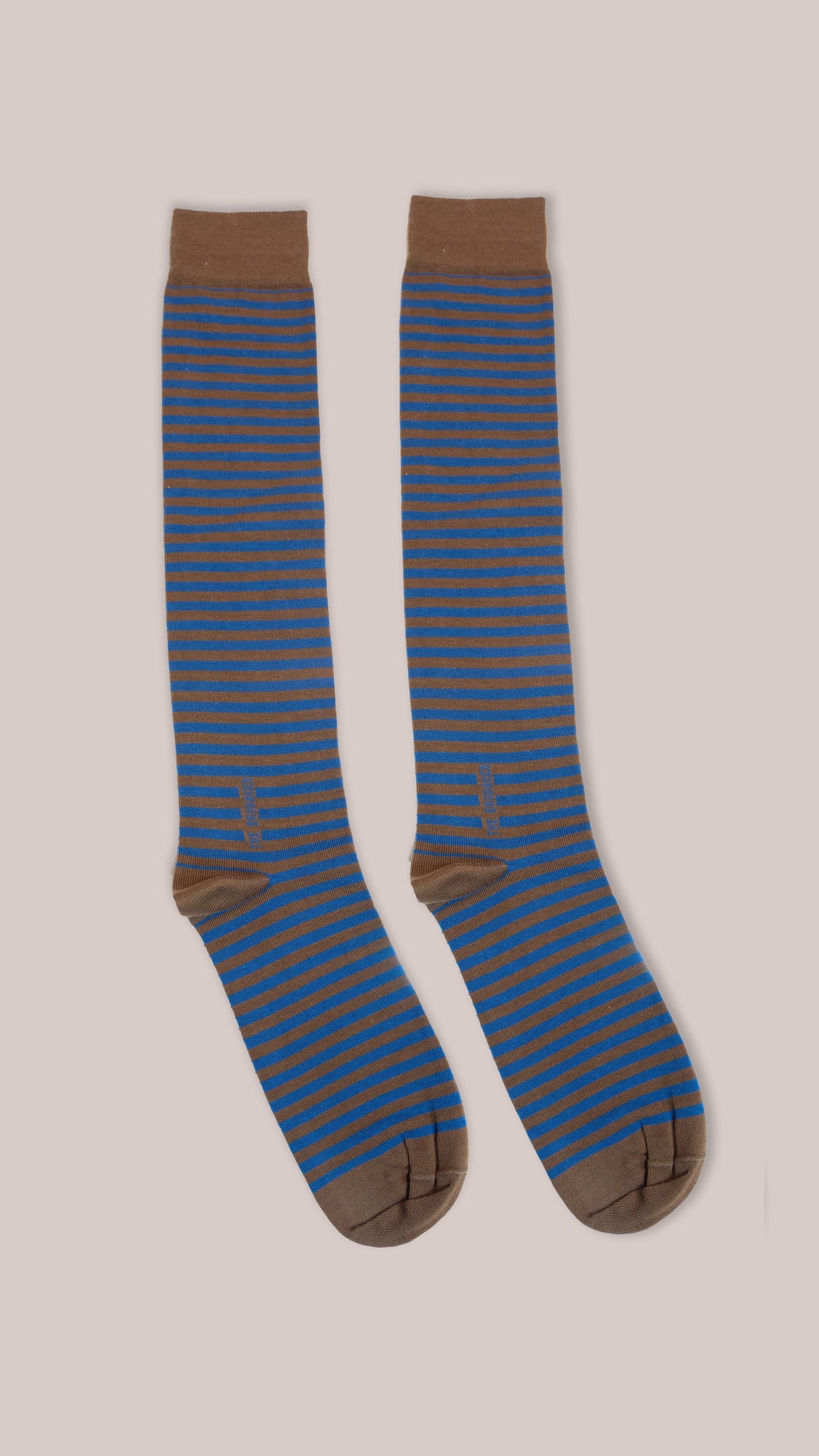 The Sock Rayas Marrón y Azul Long