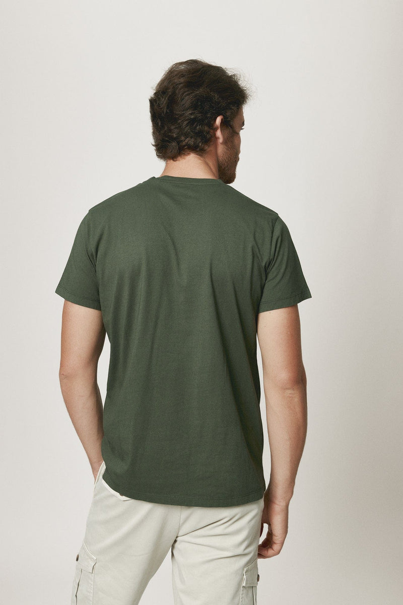 The Cotton T Shirt Verde Pino-zoom-