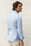 The Cotton Linen Polera Cuadros Celeste