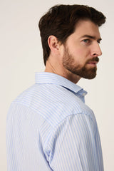 The Popelin Raya Azul y Blanco