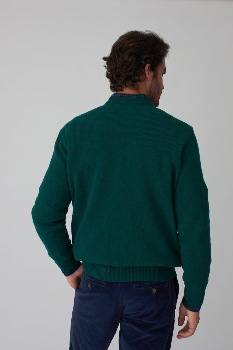 The Lambswool Scoop Verde Pino-zoom-