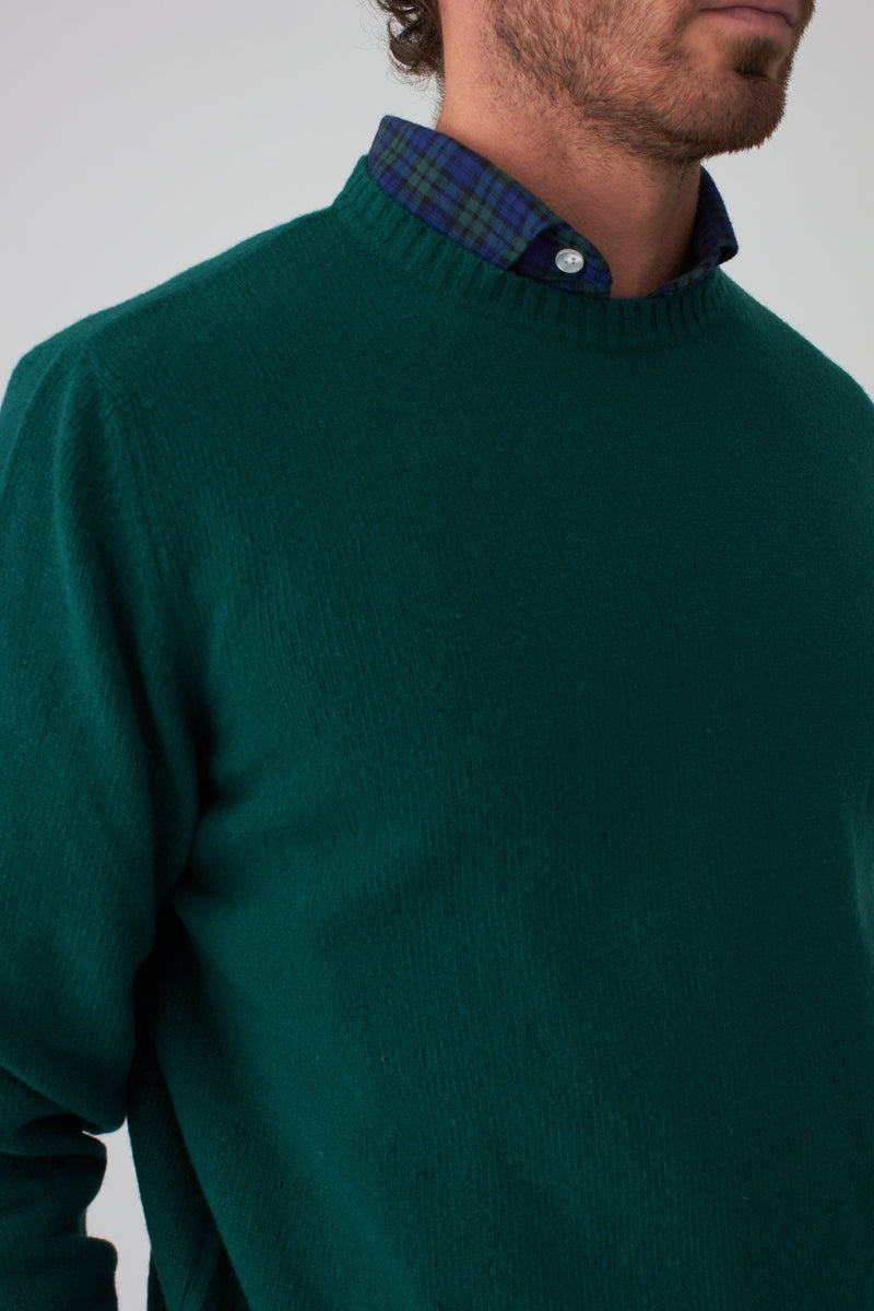 The Lambswool Scoop Verde Pino-zoom-