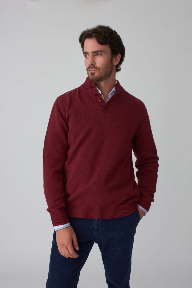 The Lambswool Botones Granate-zoom-