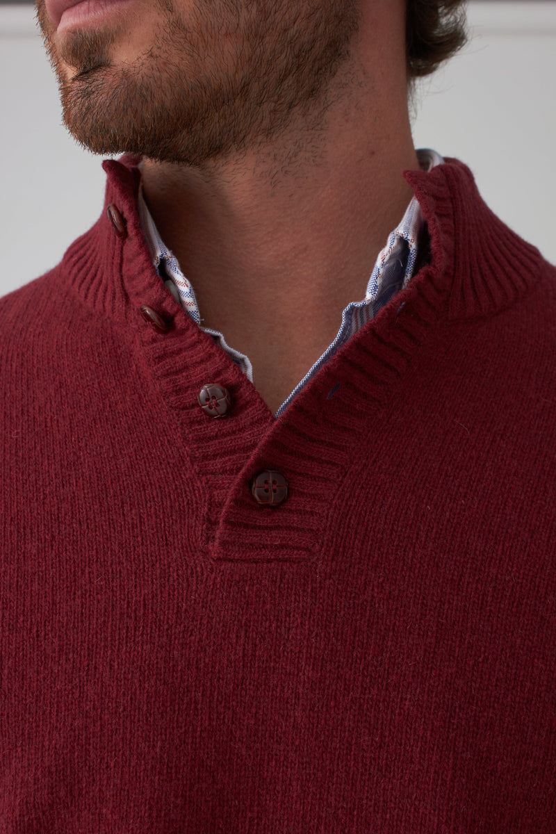 The Lambswool Botones Granate-zoom-