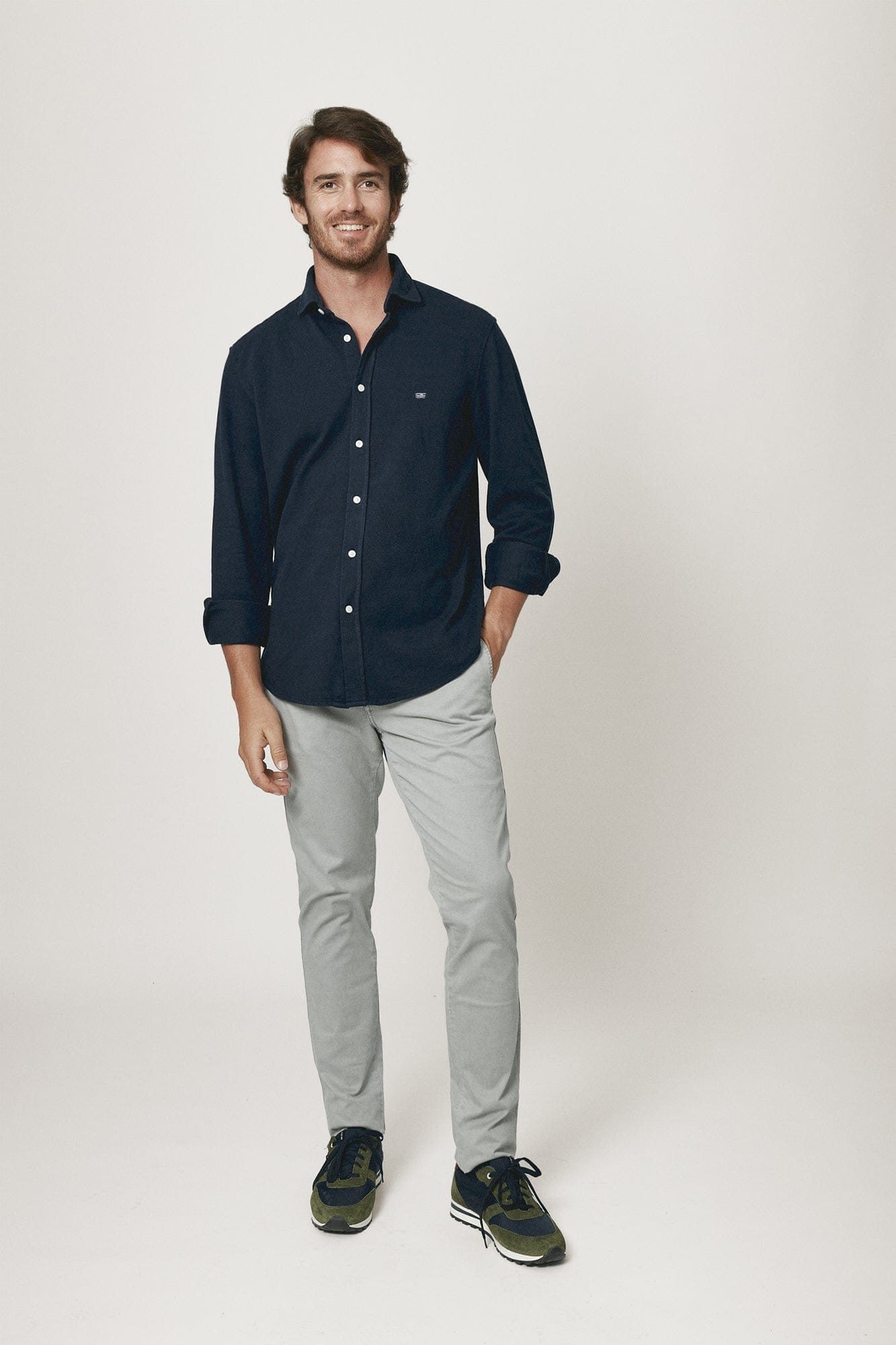 The Cotton Camisa Azul Marino-zoom-1