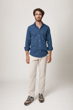 camisa sarga azul BRUBAKER