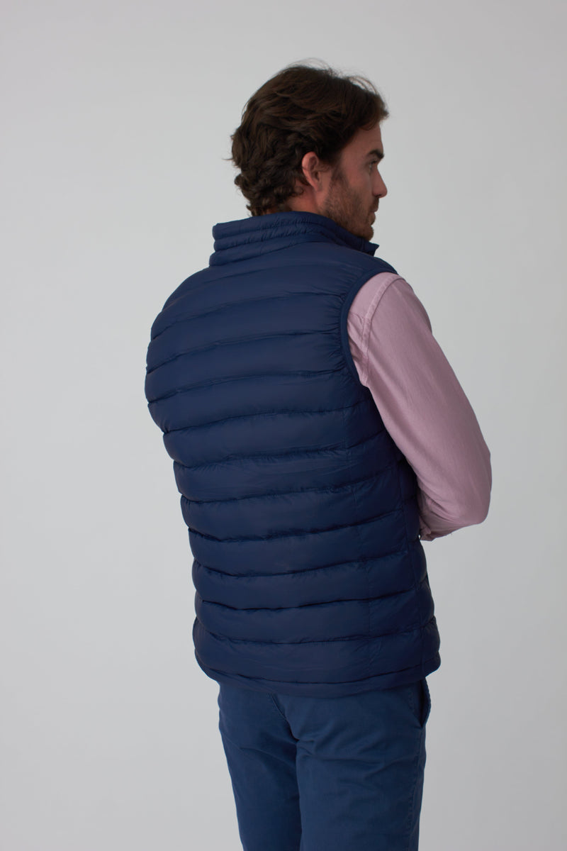 The Chaleco Acolchado Azul Marino-zoom-
