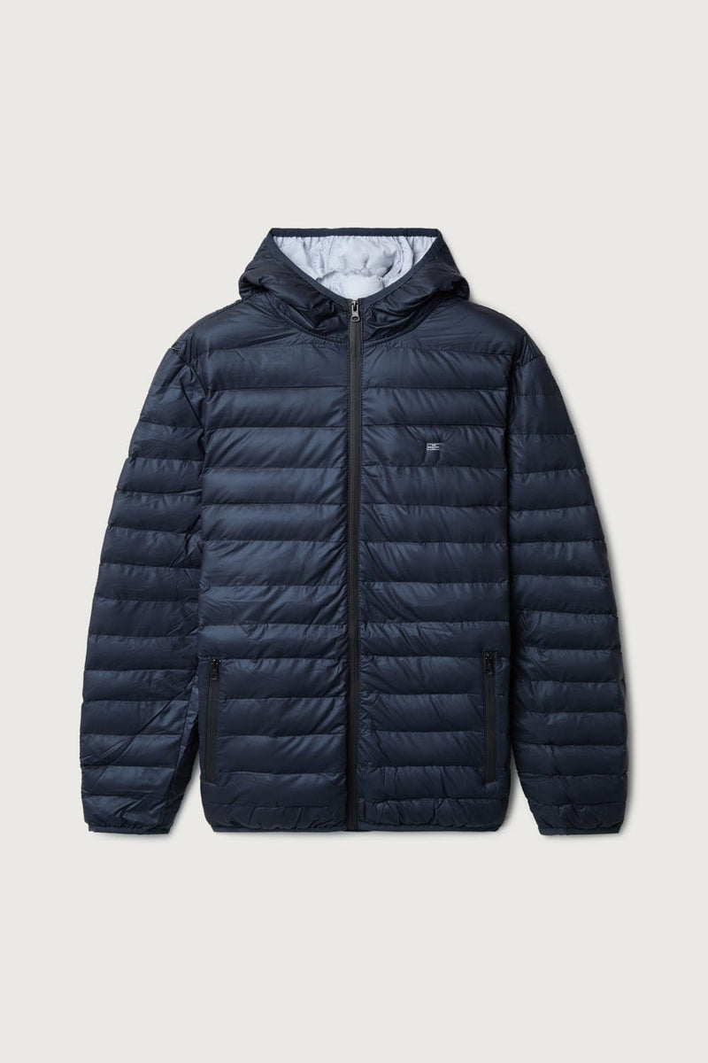 The Chaqueta Acolchada Capucha Azul Marino-zoom-