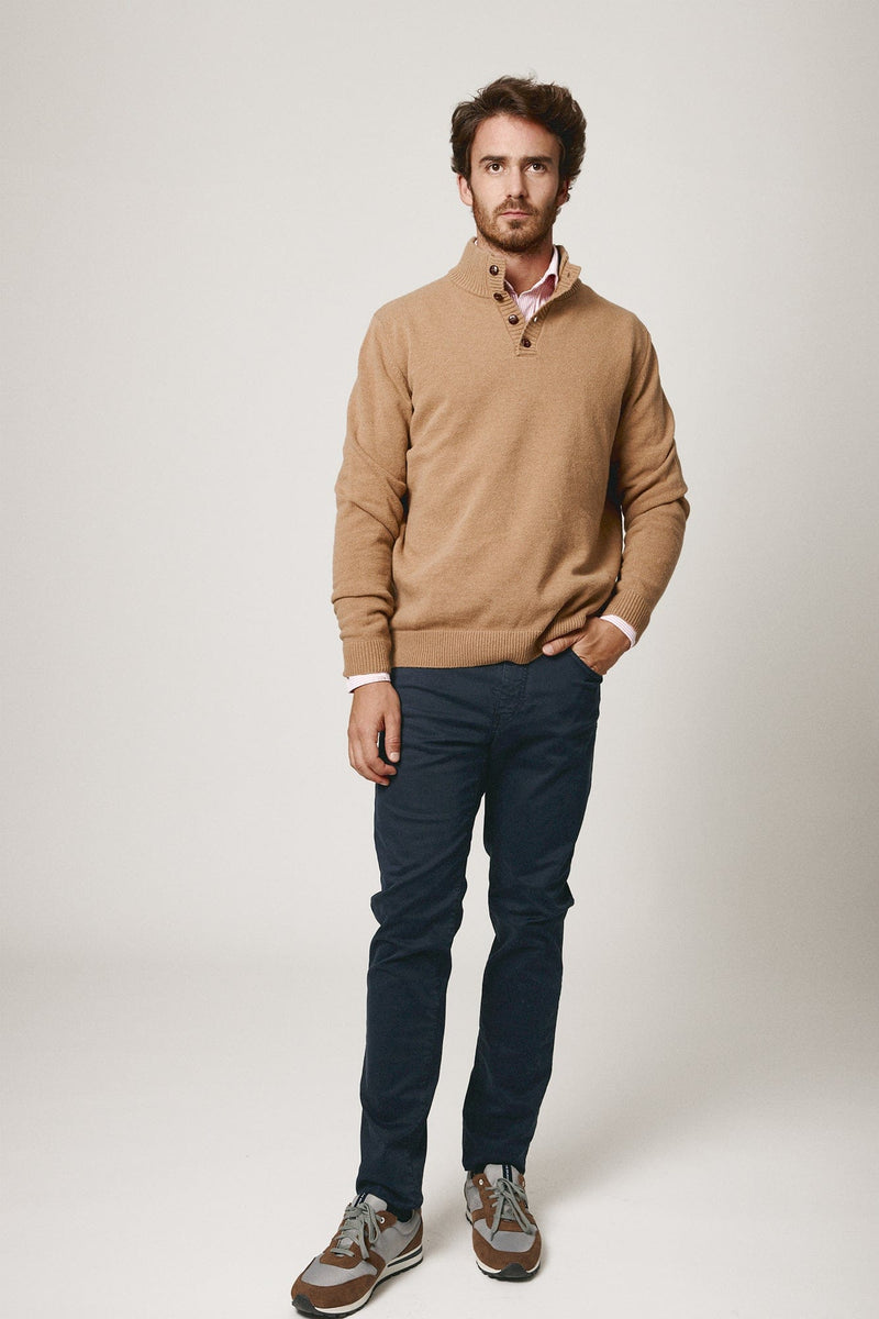 The Lambswool Botones Camel-zoom-