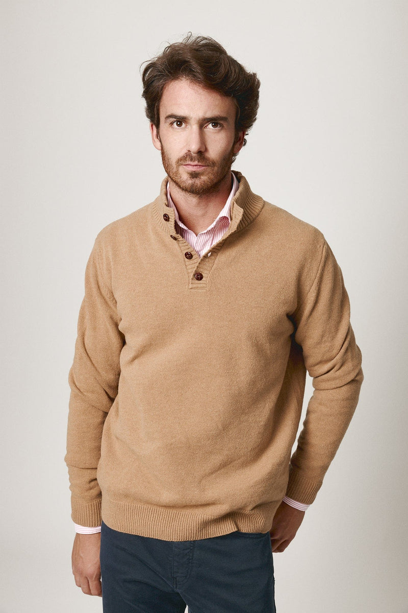 The Lambswool Botones Camel-zoom-