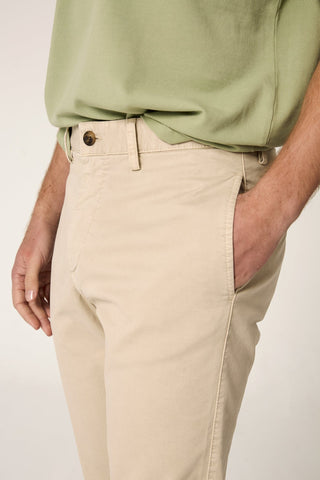 pantalon chino algodon beige-THE BRUBAKER