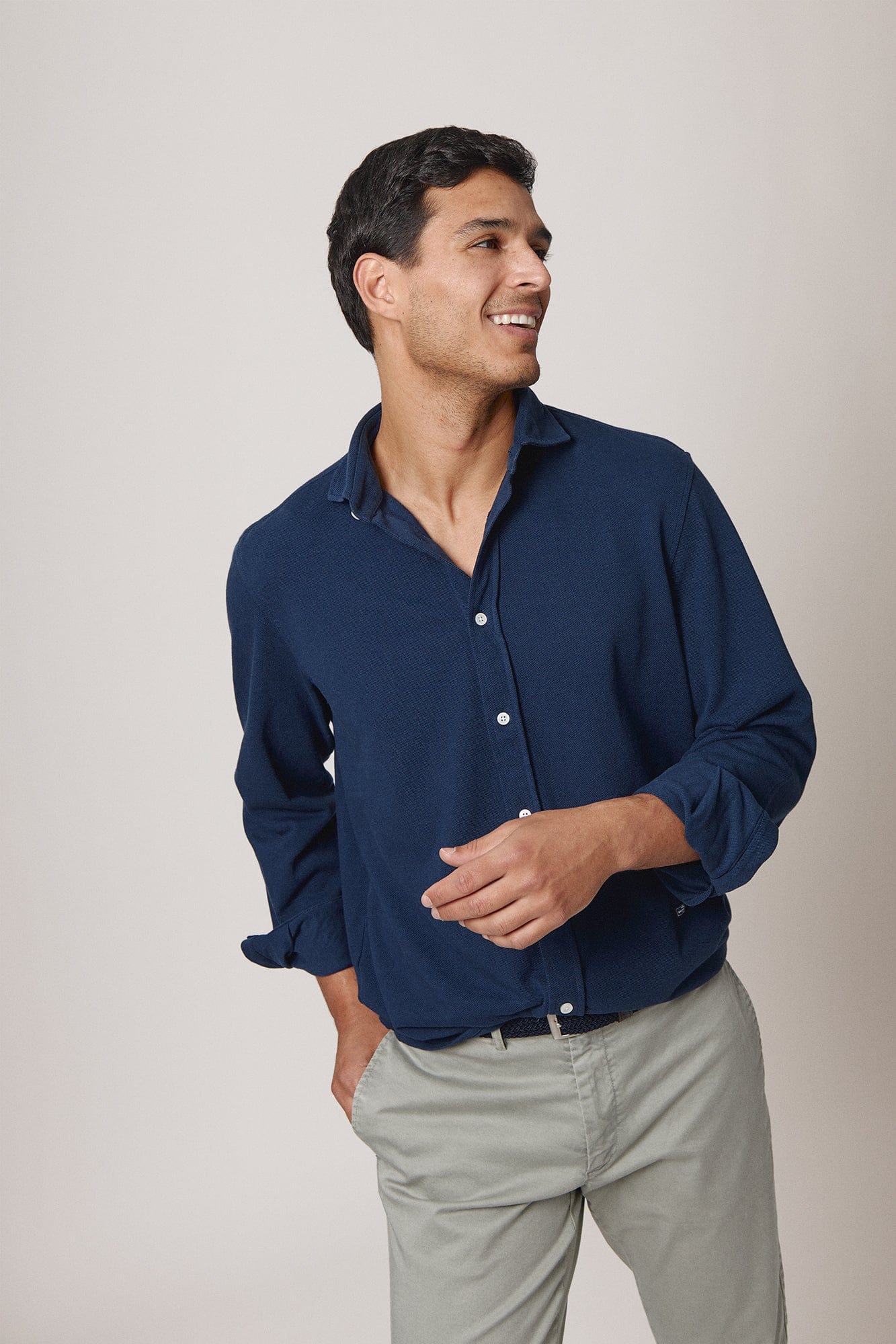 The Cotton Camisa Marino Palma