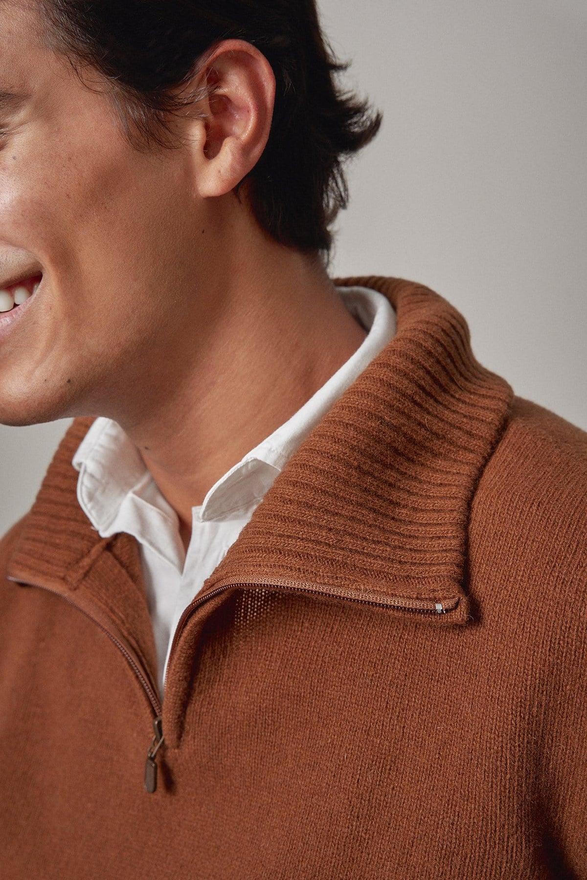 The Lambswool Halfzip Marrón Talavera