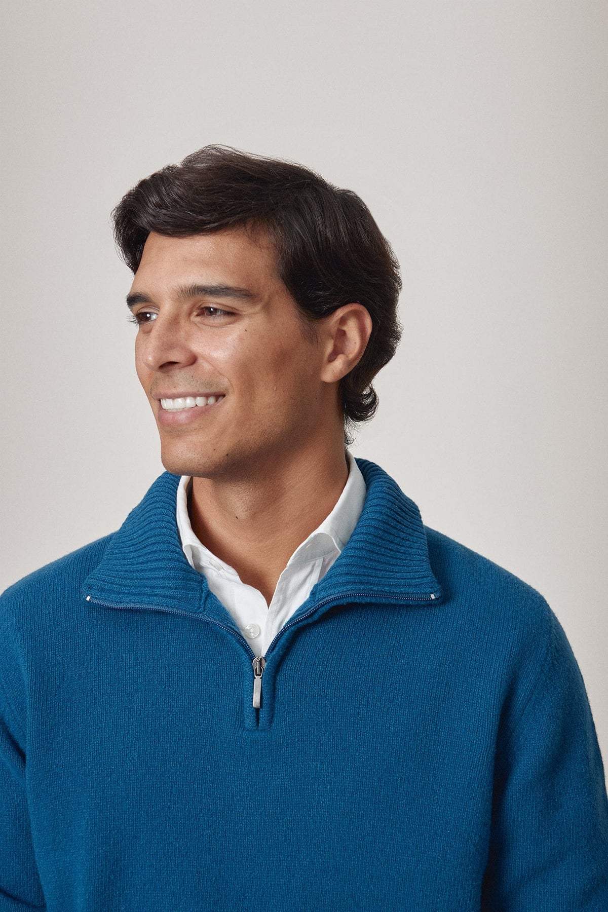 The Lambswool Halfzip Oceano-2