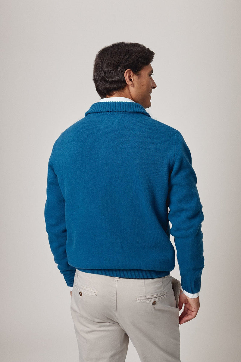 The Lambswool Halfzip Oceano-zoom-
