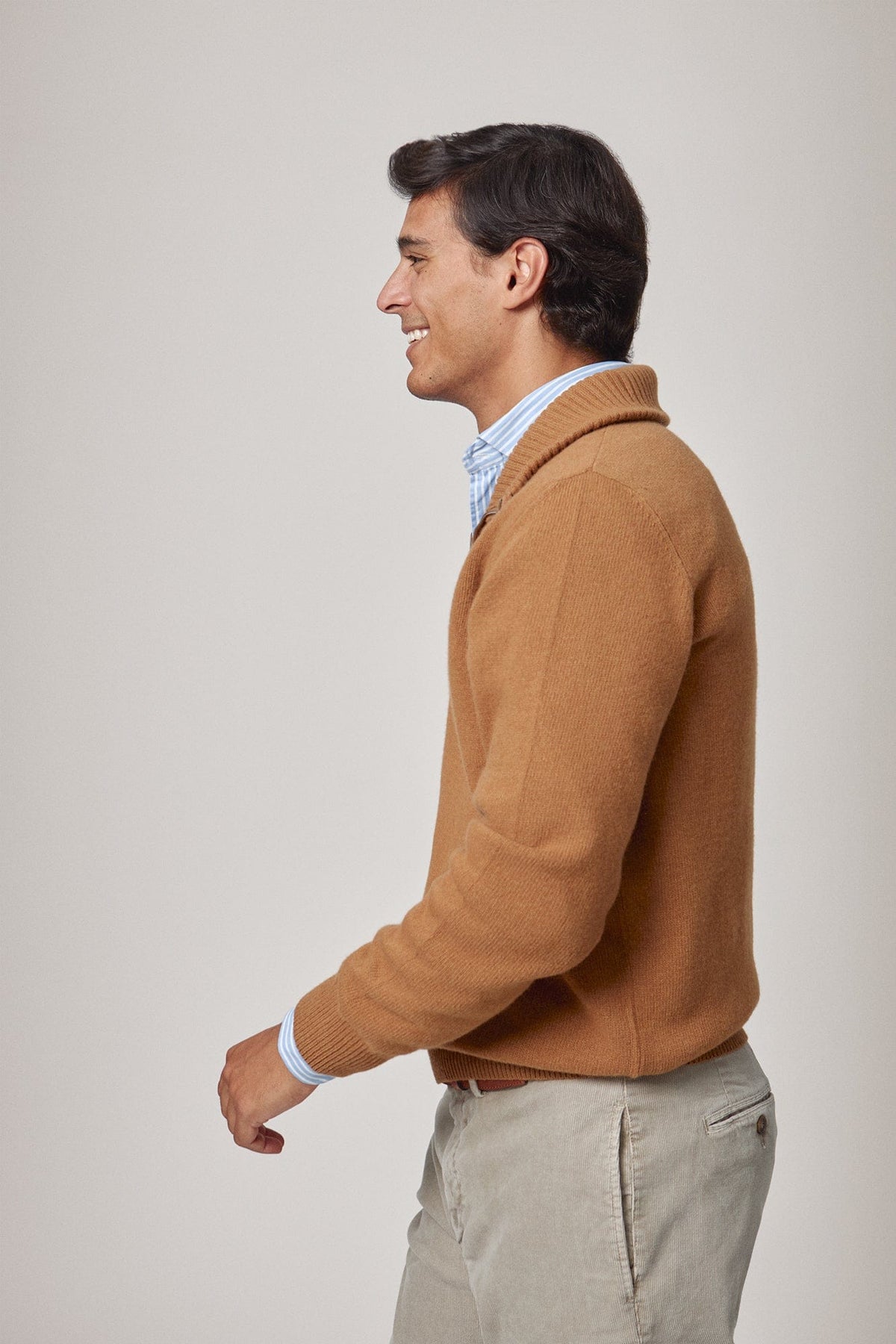 The Lambswool Halfzip Camel Tostado