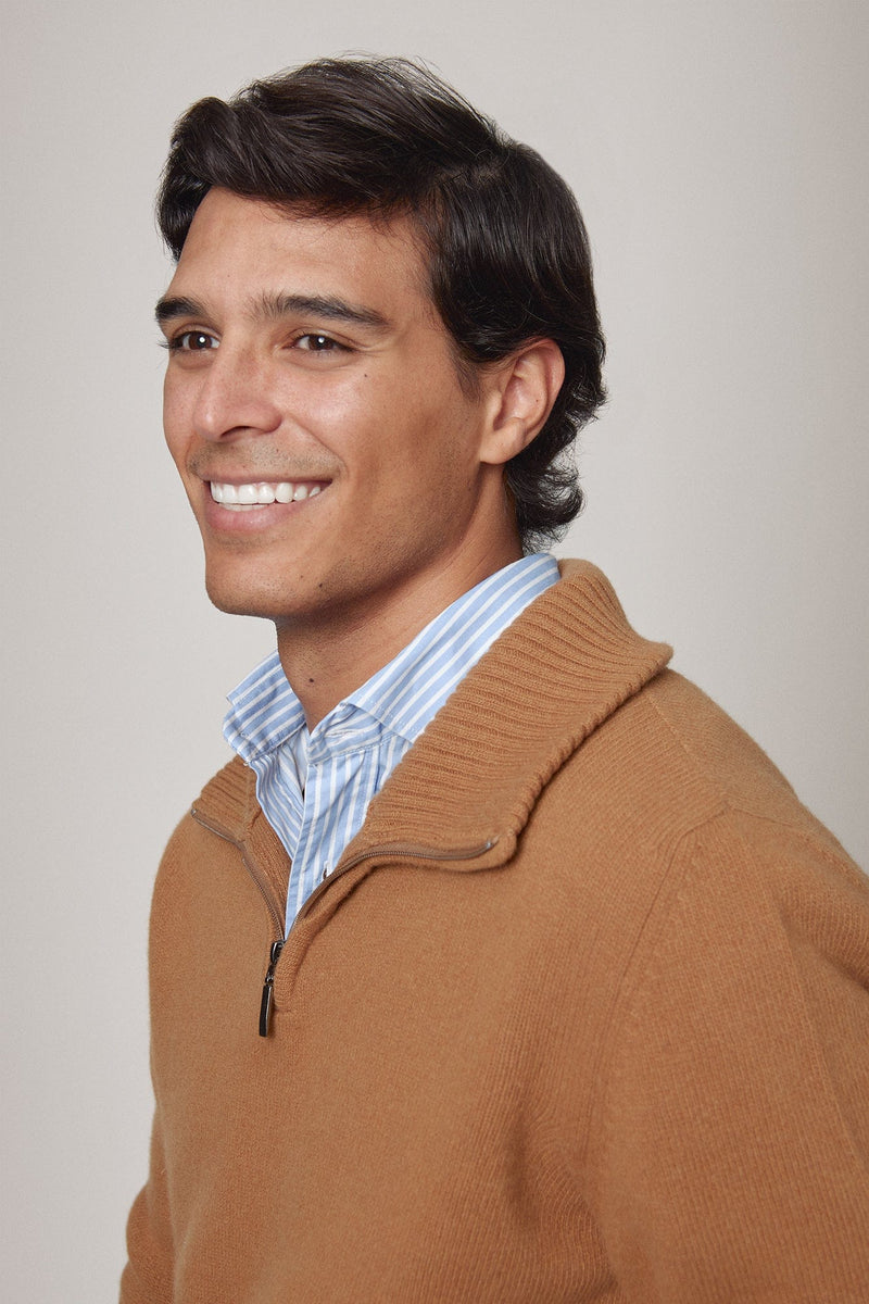 The Lambswool Halfzip Camel Tostado-zoom-