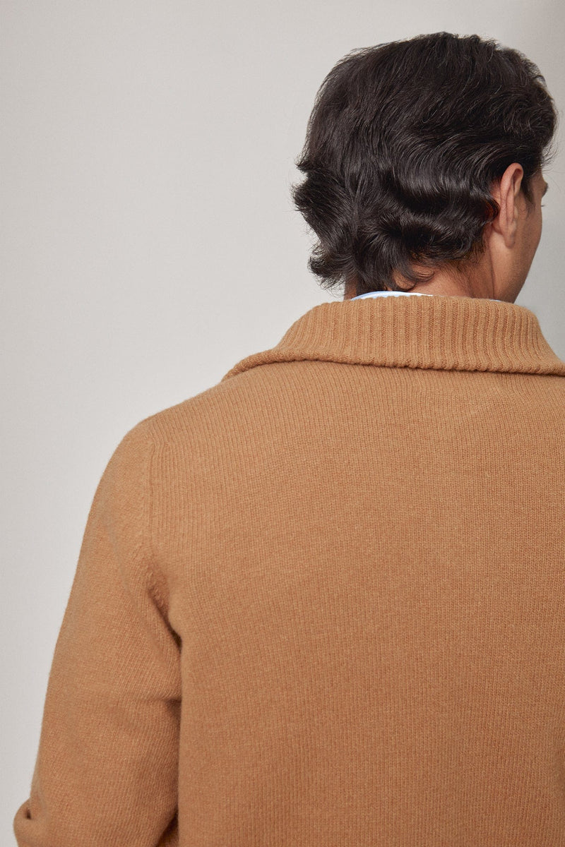 The Lambswool Halfzip Camel Tostado-zoom-