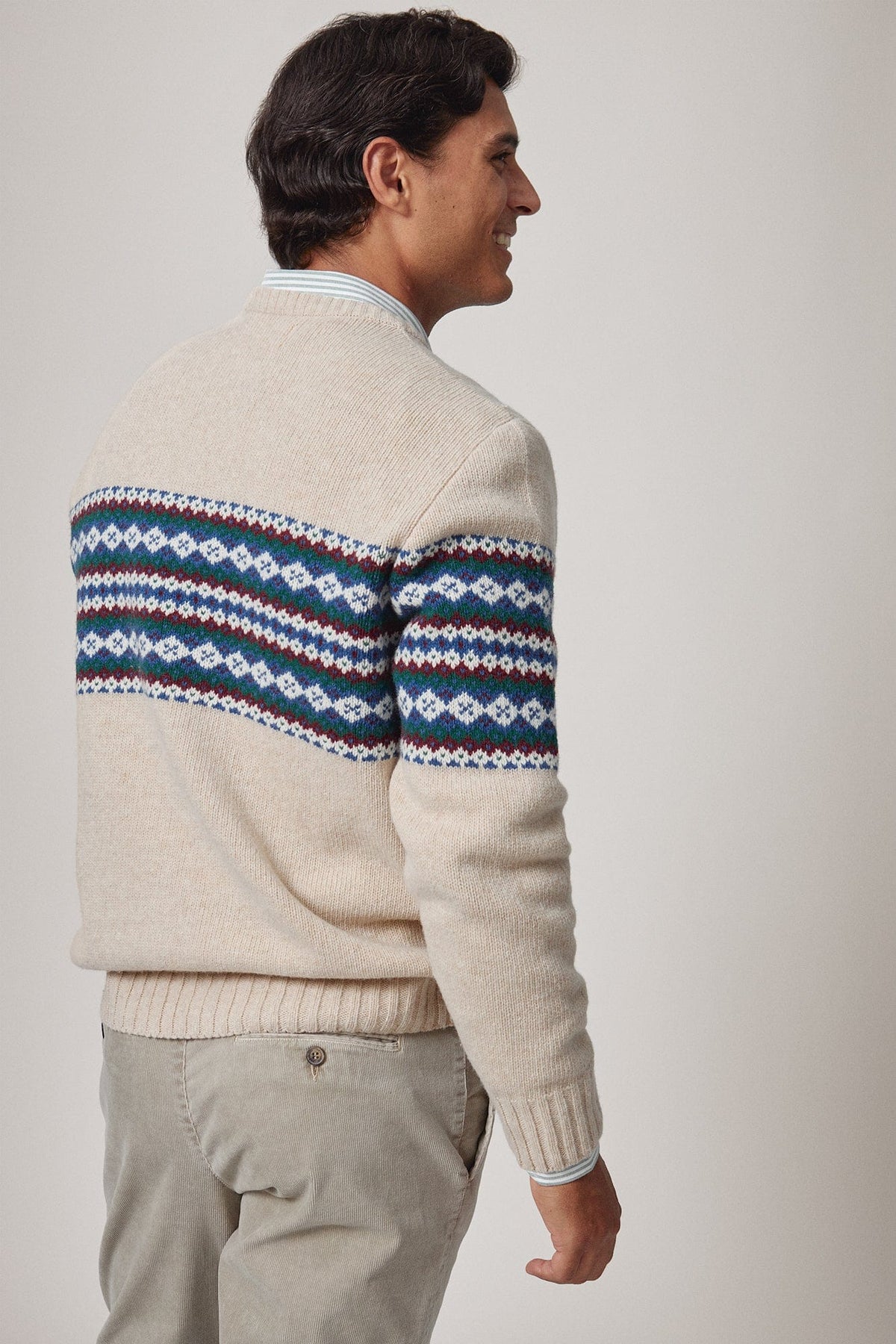 The Lambswool Jacquard Beige-zoom-4