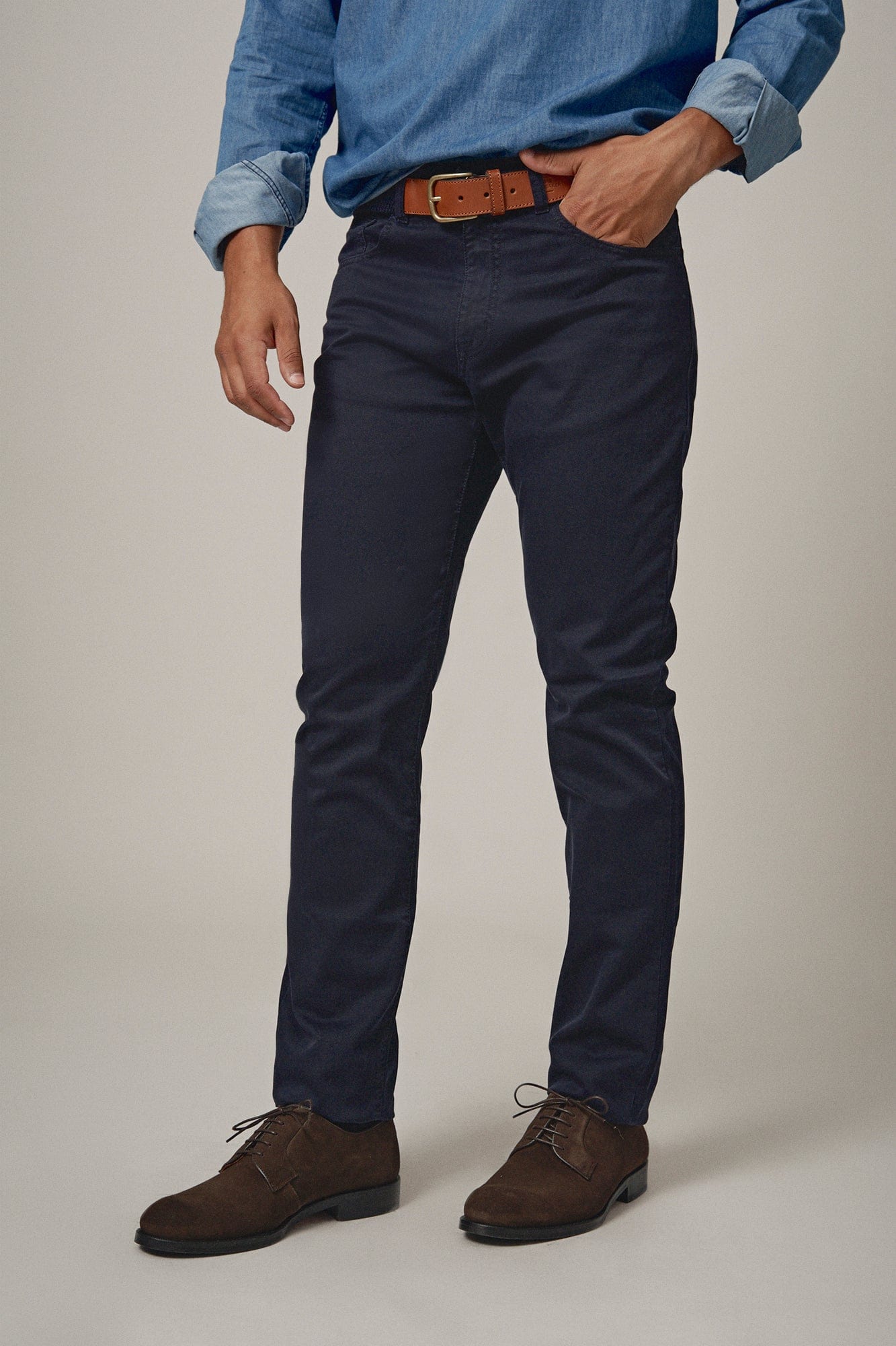 The 5 Pocket Grainy Azul Marino-zoom-1