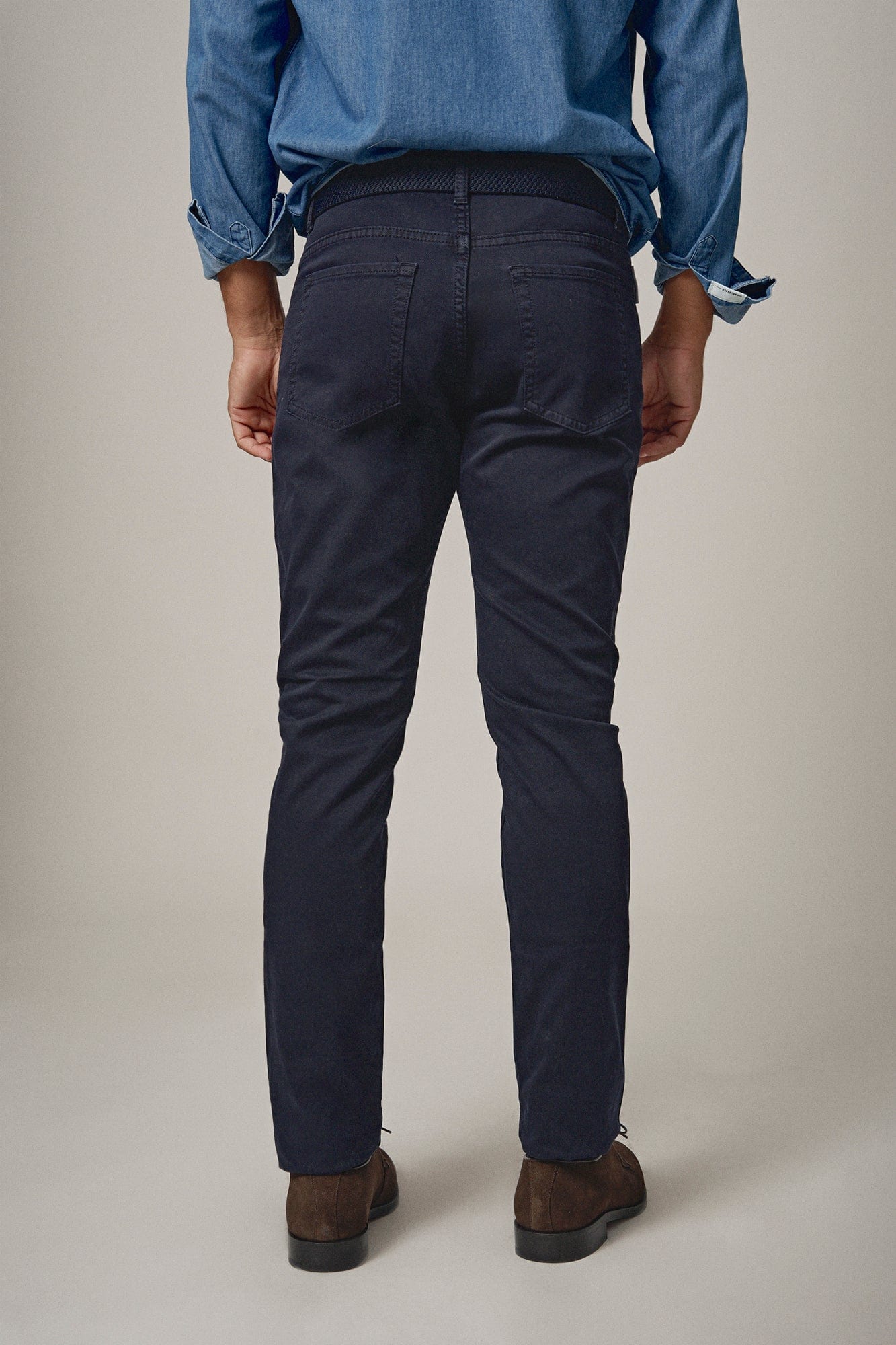 The 5 Pocket Grainy Azul Marino-2