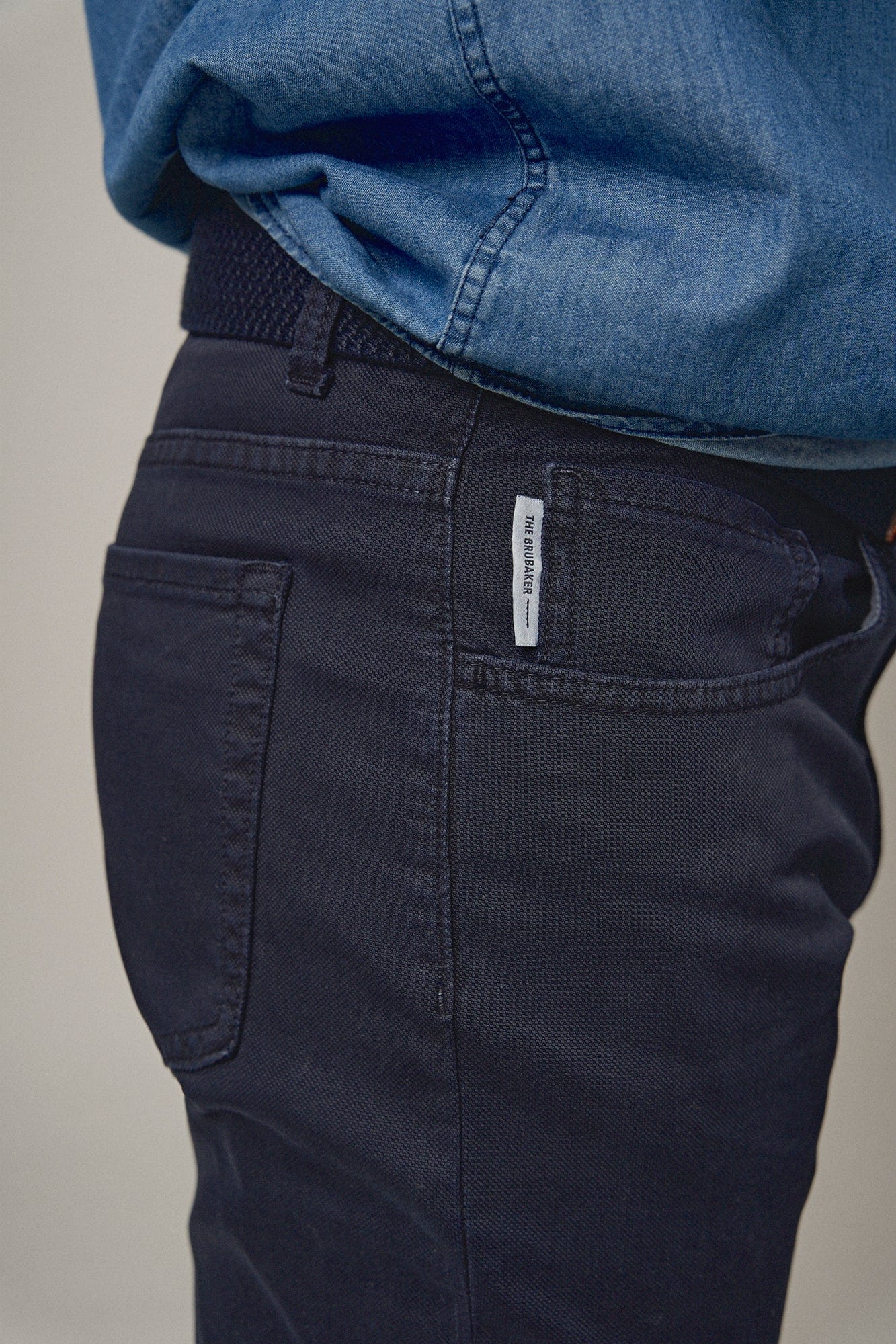 The 5 Pocket Grainy Azul Marino-zoom-4